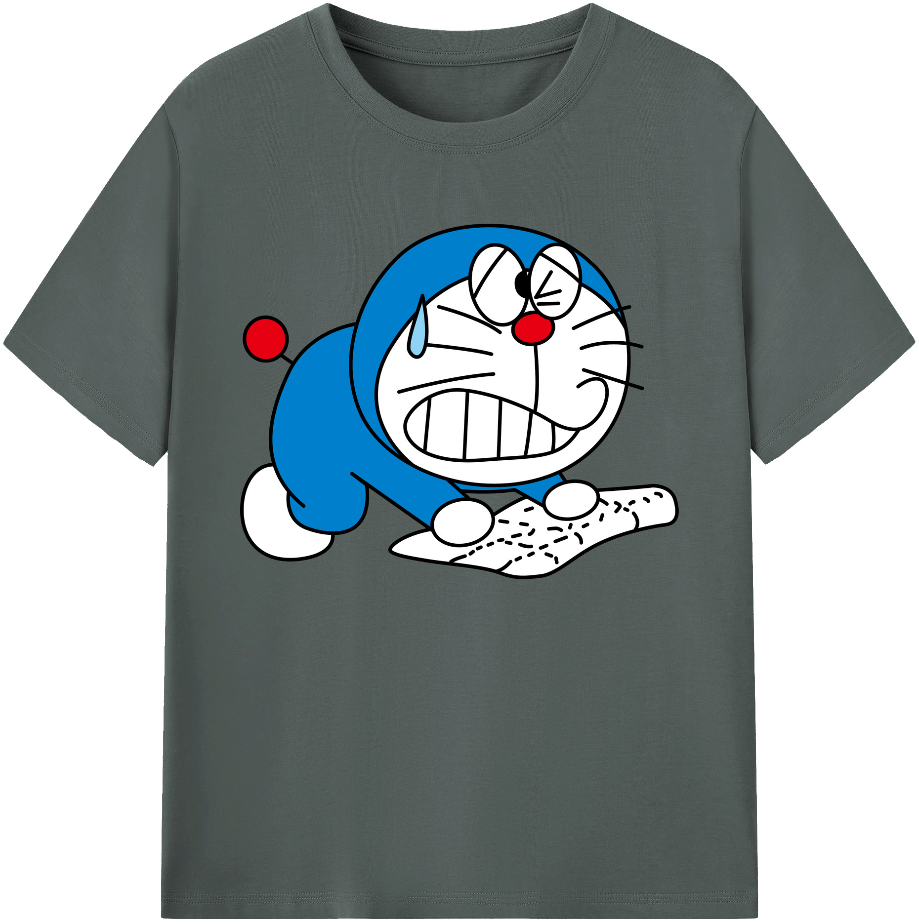 （画像用） ドラえもん Doraemon 綿100％ メンズ半袖Tシャツ｜肌触りやわらか＆通気性